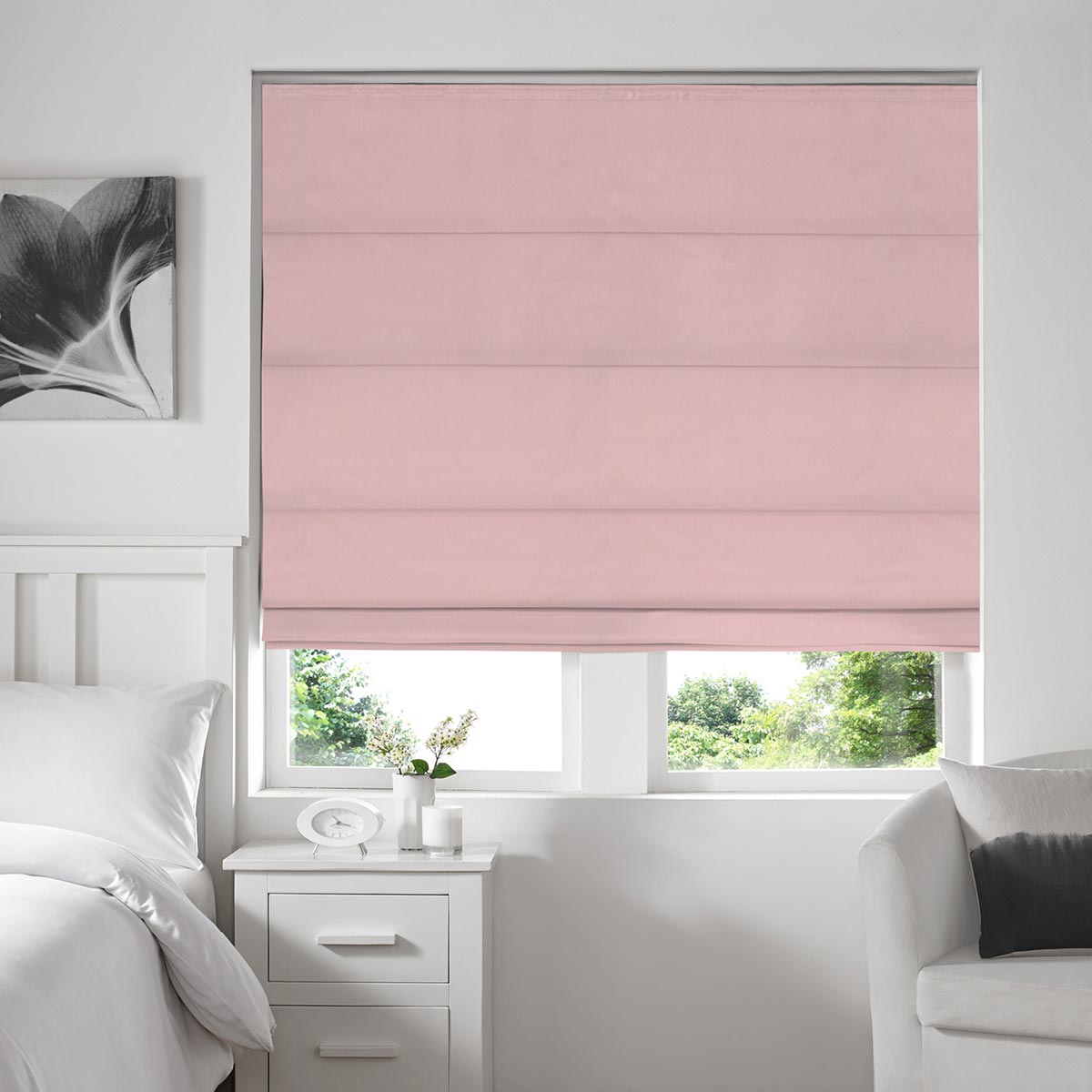 Austin Pink Roman Blind Austin Pink Roman Blind