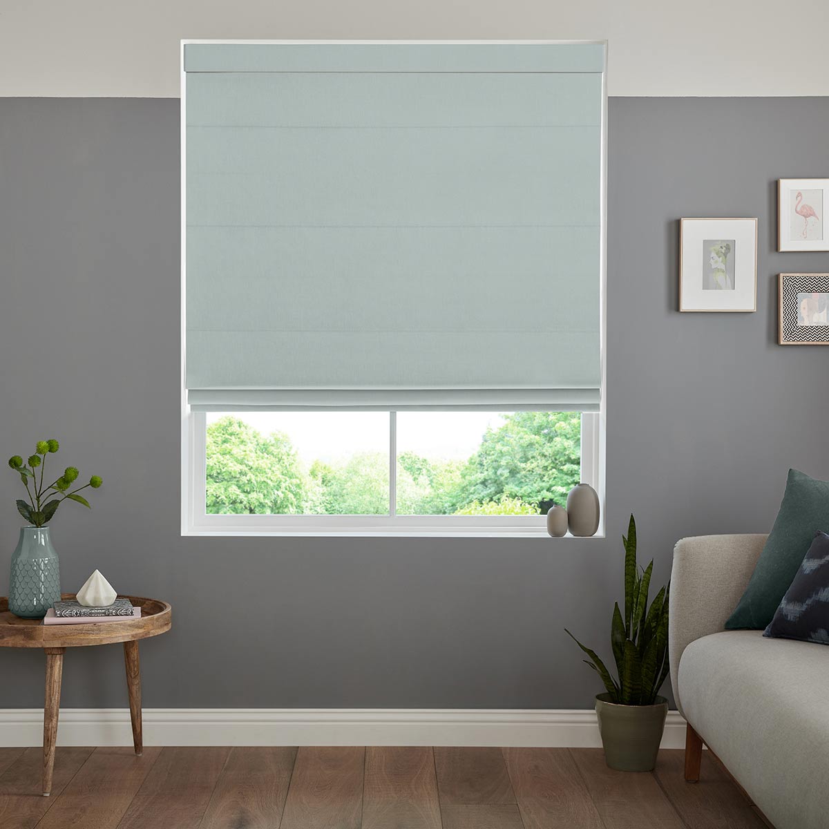 Salem Silver Roman Blind Salem Silver Roman Blind