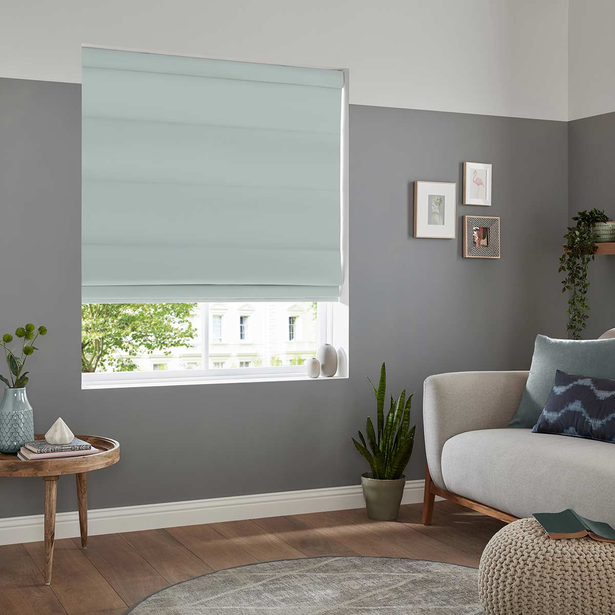 Salem Silver Roman Blind Salem Silver Roman Blind