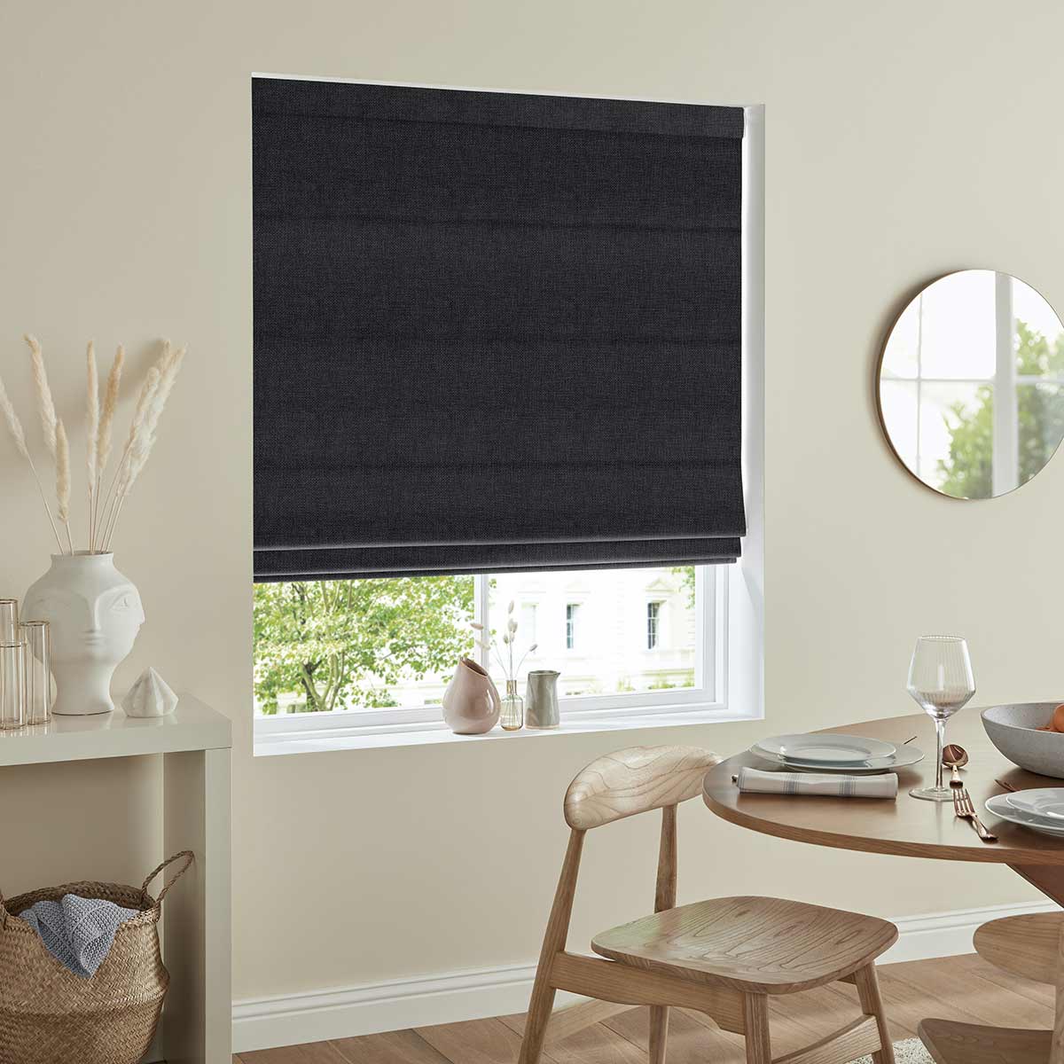 Diego Charcoal Roman Blind Diego Charcoal Roman Blind