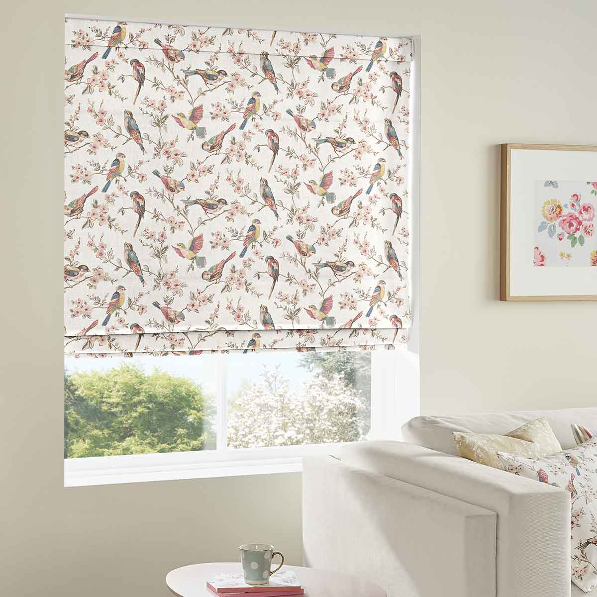 British Birds Pastels Roman Blind British Birds Pastels Roman Blind