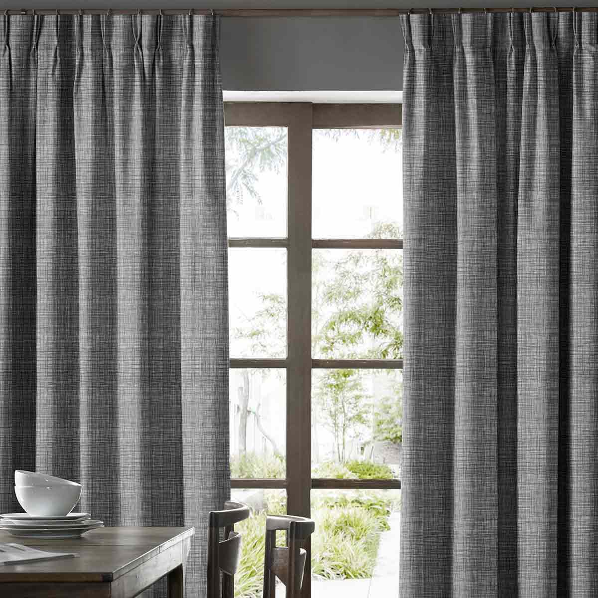 Scribble Gunmetal Curtain Scribble Gunmetal Curtain