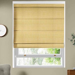 Scribble Olive Roman Blind