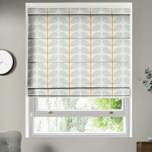 Two Colour Stem Warm Grey Roman Blind
