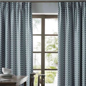 Linear Stem Cool Grey Curtain