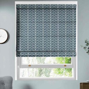 Linear Stem Cool Grey Roman Blind