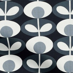 Oval Flower Cool Grey Roman Blind