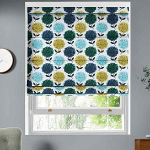 Hydrangea Jade Roman Blind