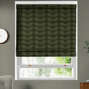 Jacquard Stem Khaki Roman Blind
