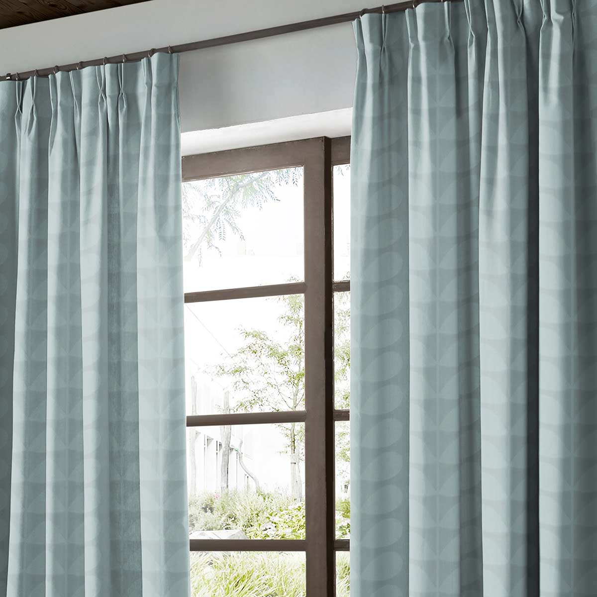 Jacquard Stem Mid Powder Blue Curtain Jacquard Stem Mid Powder Blue Curtain