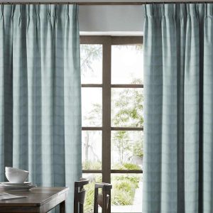 Jacquard Stem Mid Powder Blue Curtain