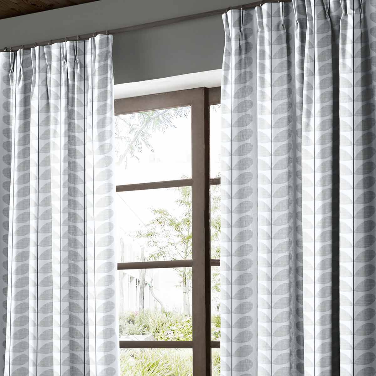 Scribble Stem Grey Curtain Scribble Stem Grey Curtain