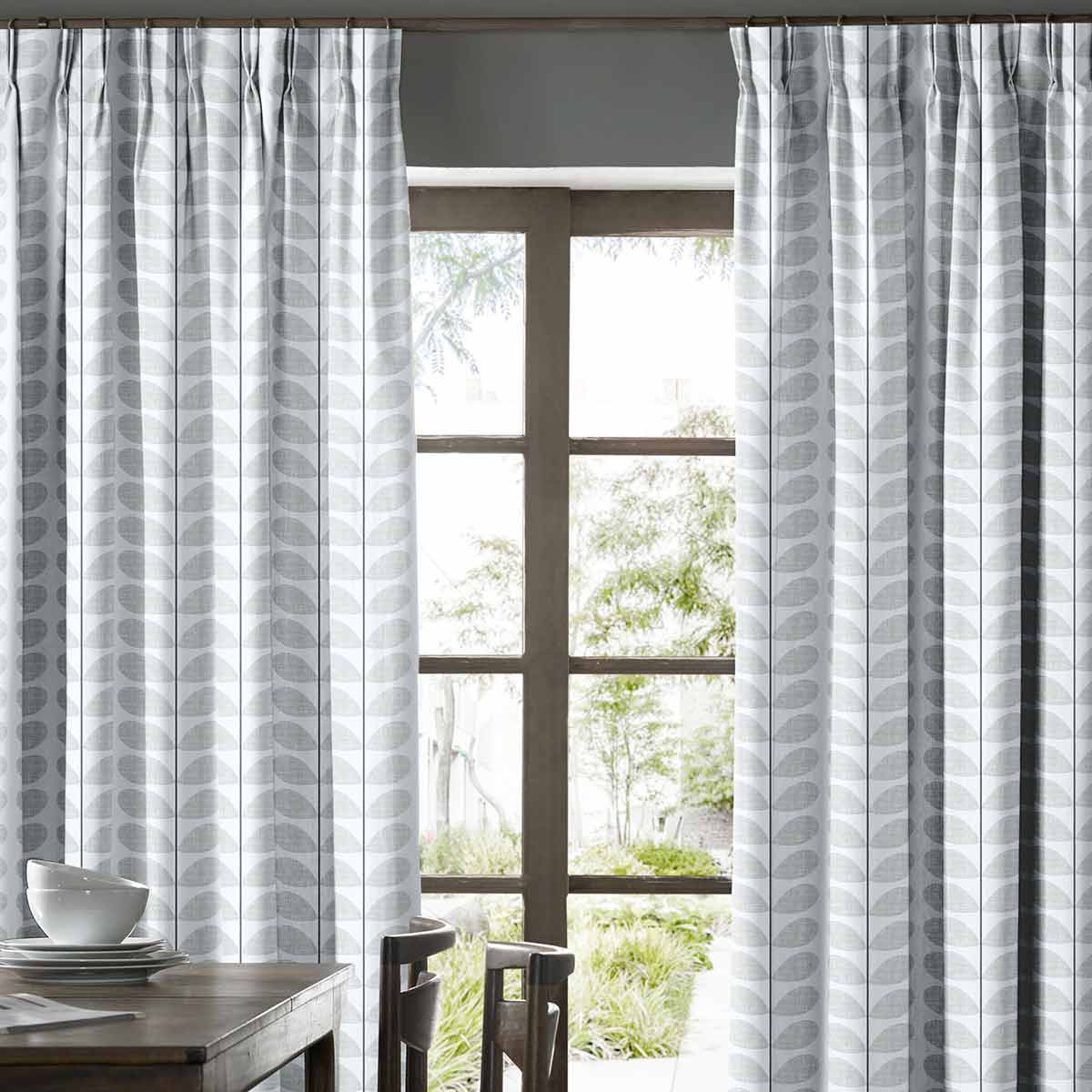 Scribble Stem Grey Curtain Scribble Stem Grey Curtain