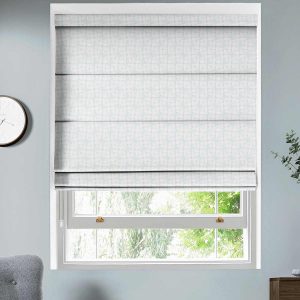 Woven Acorn Cup Mid Powder Blue Roman Blind