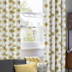 Dandelion Mobile Sunflower Yellow Curtain