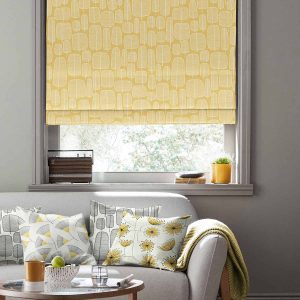 Little Trees Yellow Roman Blind