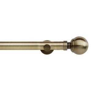 Neo 35mm Spun Brass Ball Metal Eyelet Pole Set