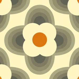 Striped Petal Orange Roman Blind