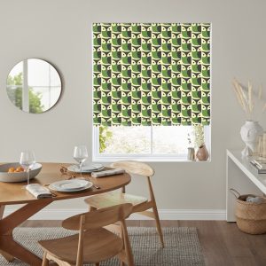 Owl Chalky Green Roman Blind