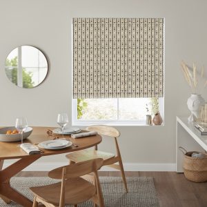 Sixties Stem Charcoal Roman Blind