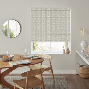 Sixties Stem Misty Grey Roman Blind