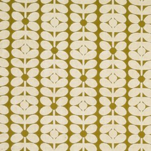 Sixties Stem Yellow Olive Roman Blind