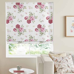 Antique Rose Pink Roman Blind