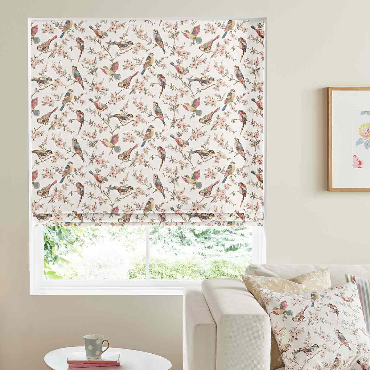 British Birds Pastels Roman Blind British Birds Pastels Roman Blind
