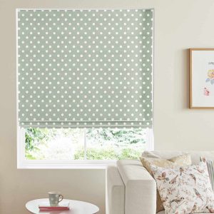 Button Spot Aloe Roman Blind