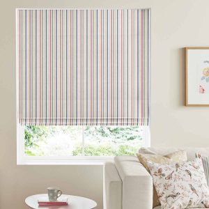 Mid Stripe Chalk Roman Blind