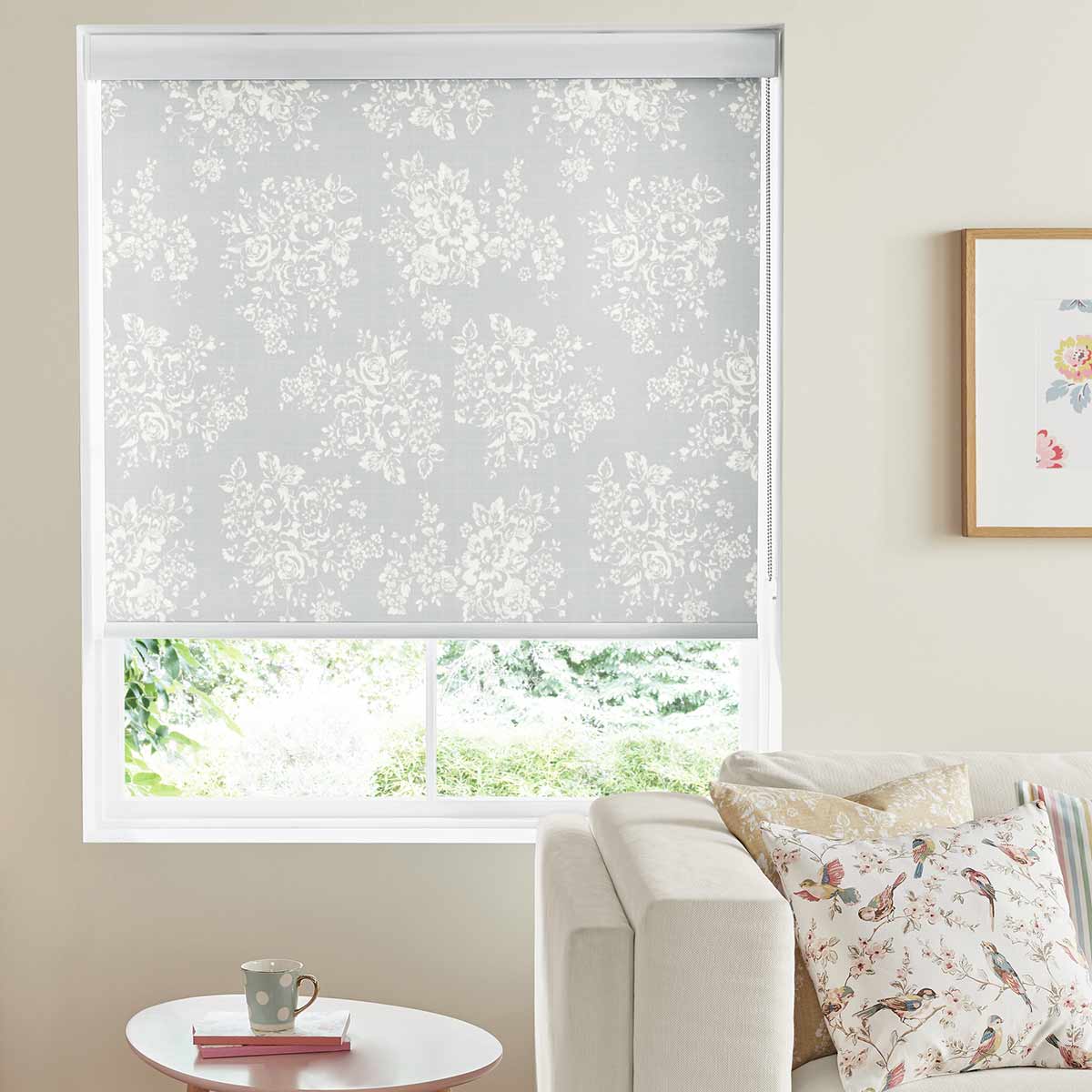 Cath Kidston Washed Rose Grey Roller Blind Cath Kidston Washed Rose Grey Roller Blind