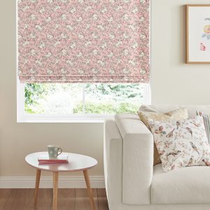 Jumping Bunnies Blush Roman Blind