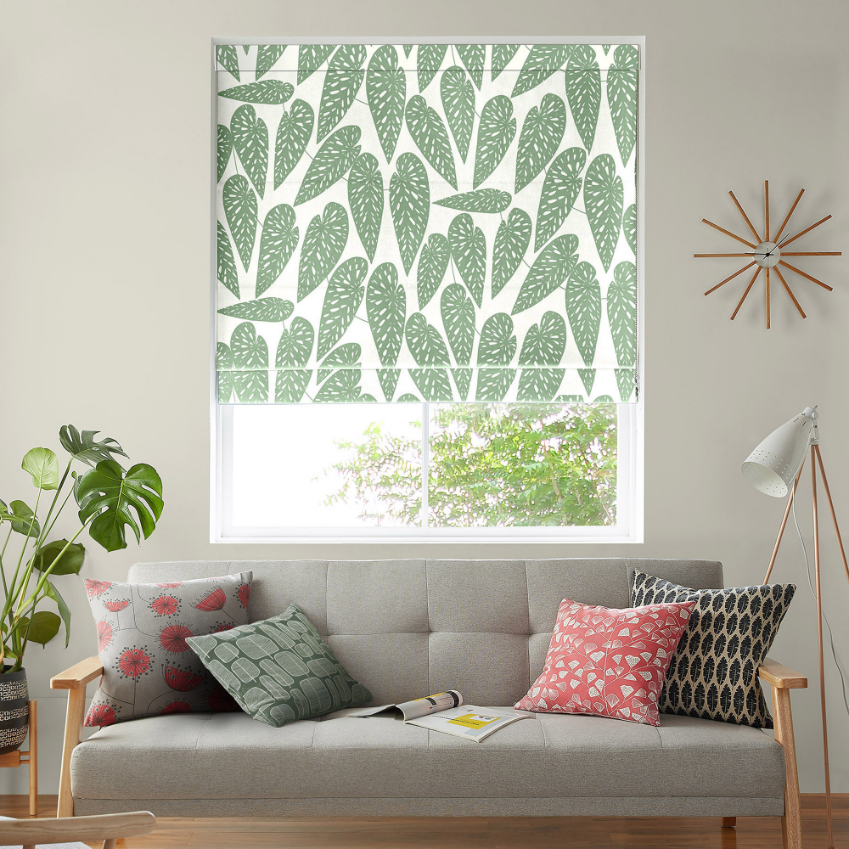 Tropics Foliage Roman Blind Tropics Foliage Roman Blind