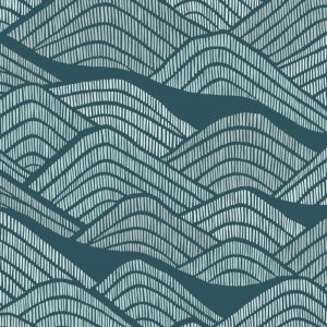 Frontier Blue Green Curtain