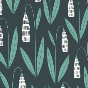 Snow Drops Night Flower Roller Blind