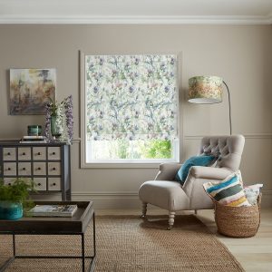 Cirsiun Damson Linen Roman Blind