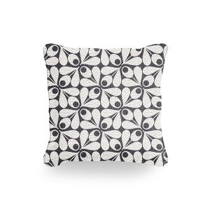 Woven Acorn Cup Charcoal Cushion Cover
